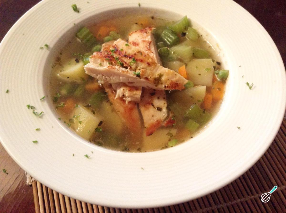 Receita de Sopa fit de frango