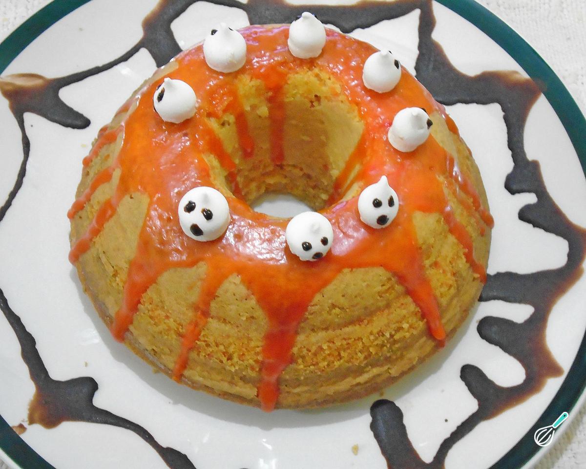 Receita de Bolo de cenoura para o Halloween