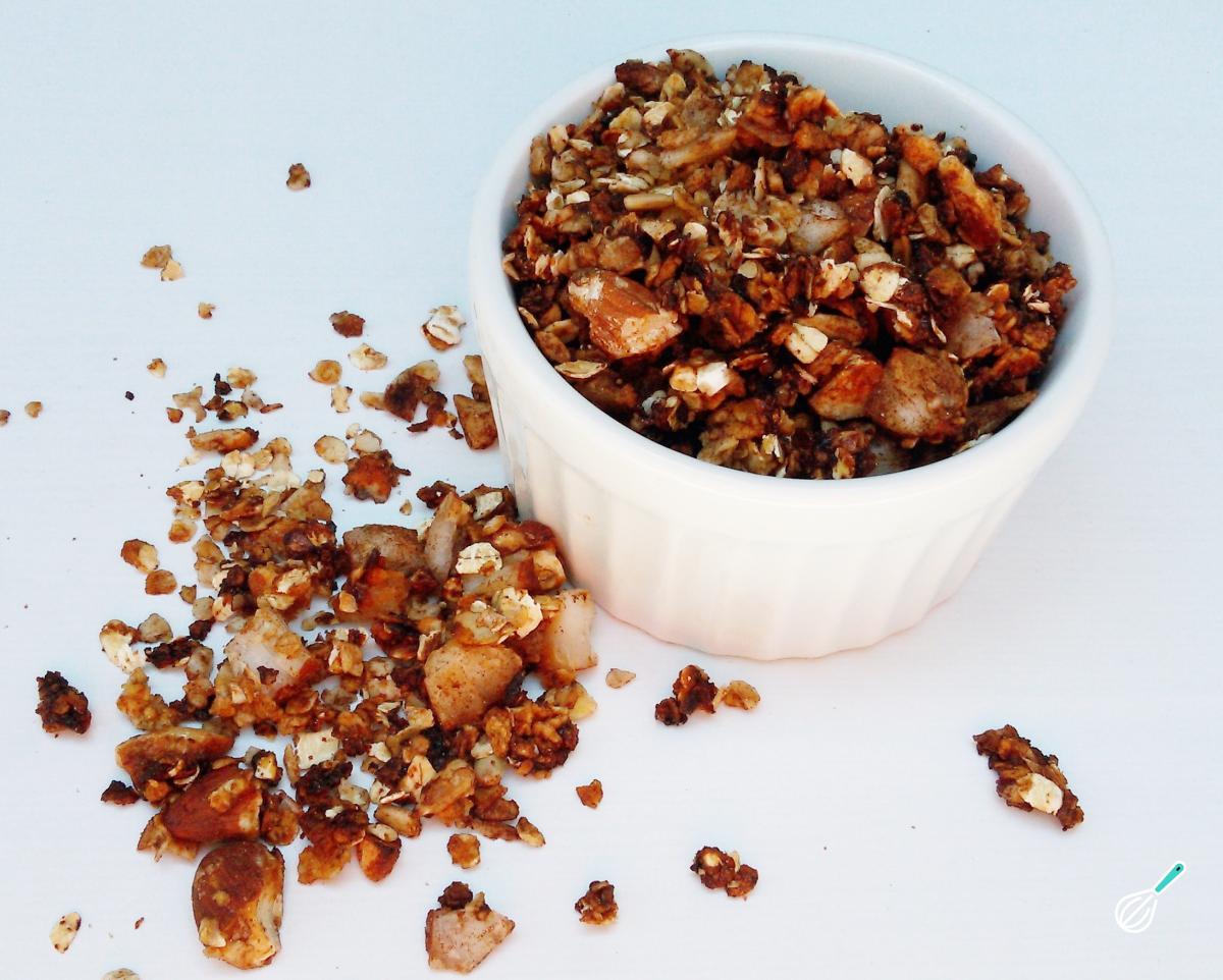 Receita de Granola saudável de chocolate