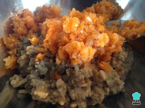 Receita de Hambúrguer de lentilha e arroz - Passo 3