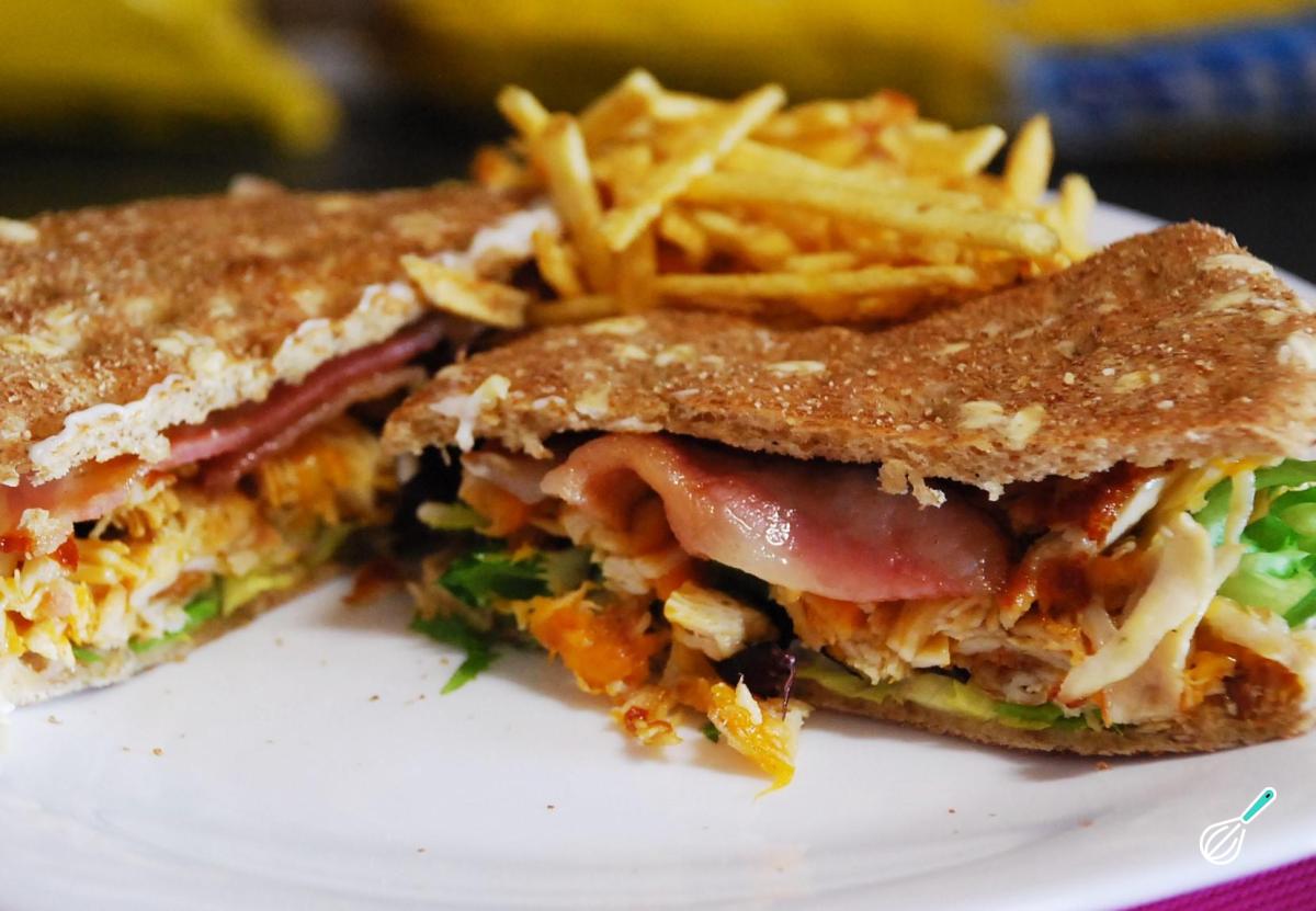 Receita de Sanduíche de frango com queijo