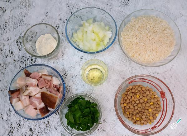 Receita de Arroz com lentilha e bacon - Passo 1