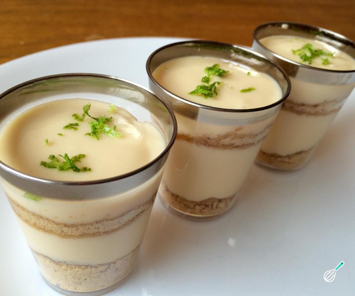 Receita de Pavê de limão no copinho