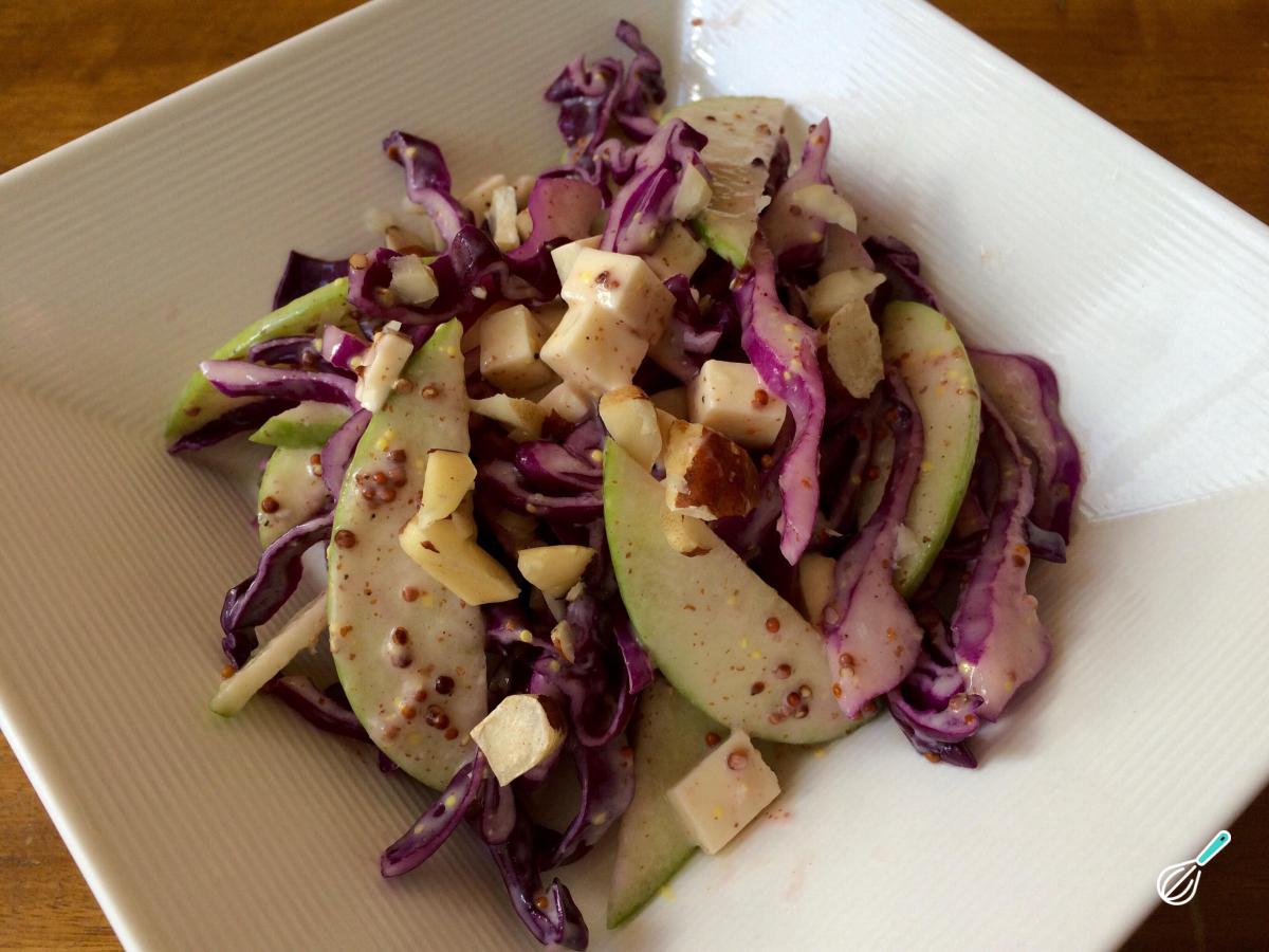 Receita de Salada de repolho roxo e maçã