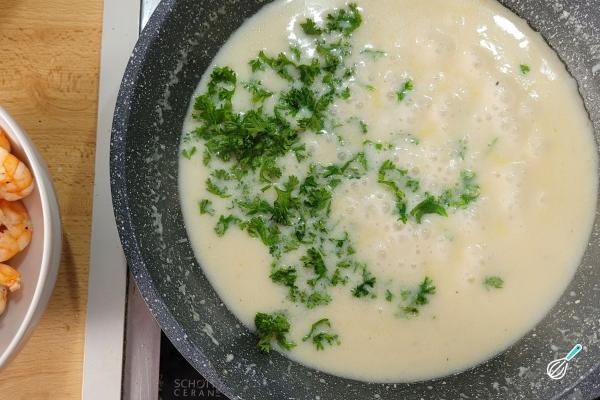 Receita de Linguine com camarão - Passo 9