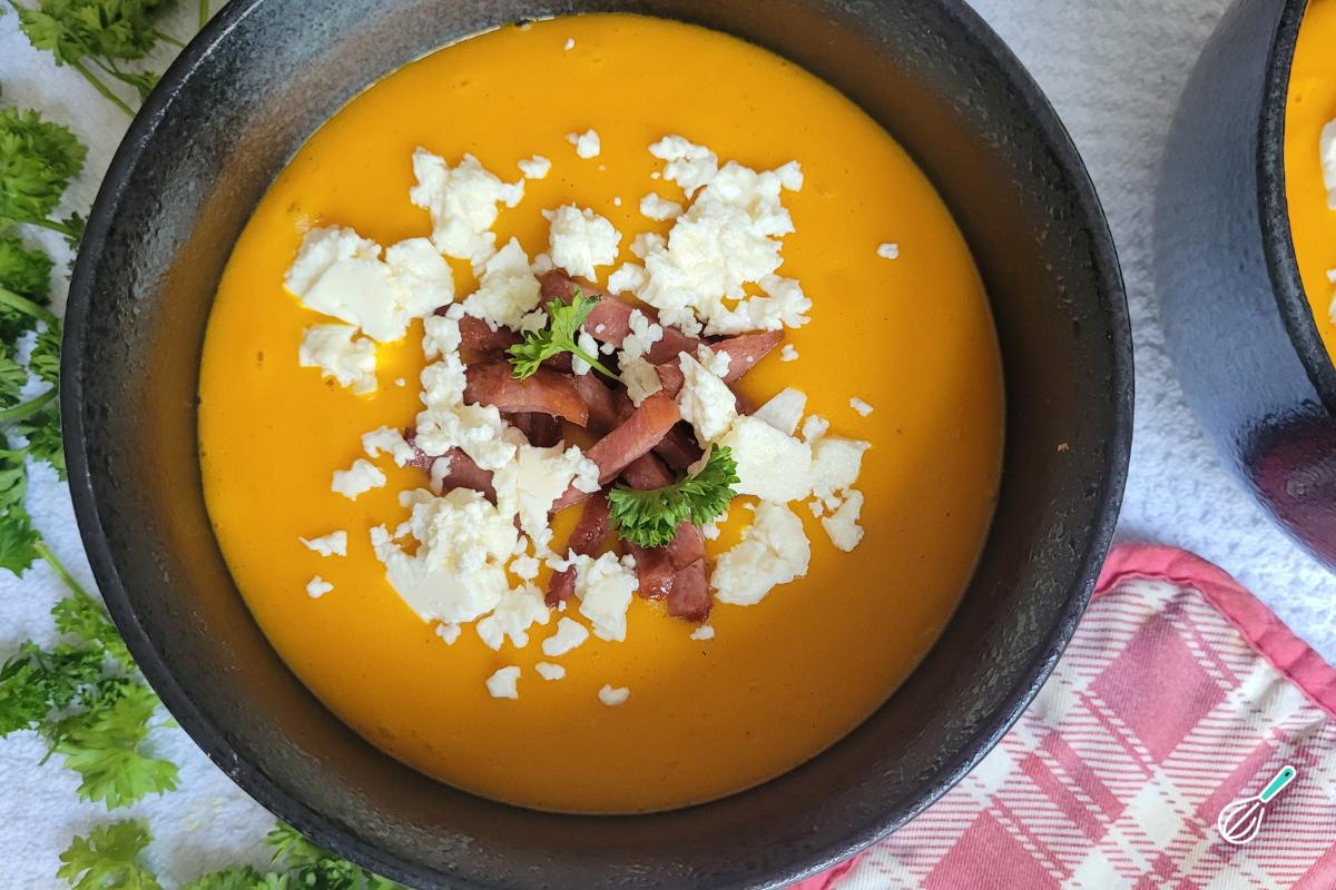 Receita de Creme de abóbora com queijo