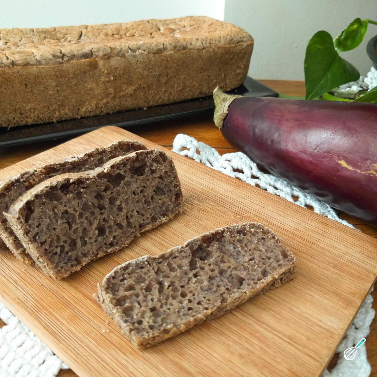 Receita de Pão caseiro com farinha de berinjela