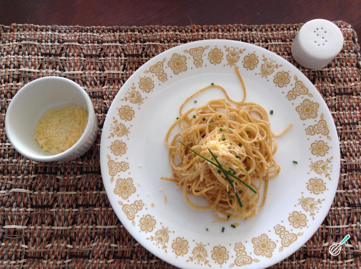 Receita de Espaguete parmesão