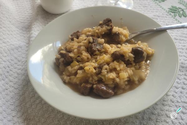 Receita de Risoto de carne com alho-poró