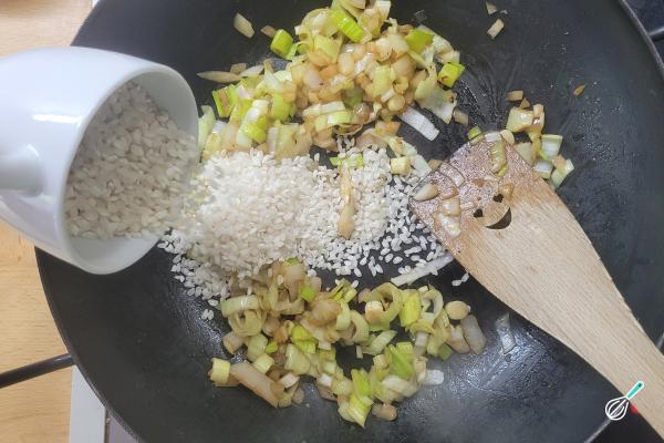 Receita de Risoto de carne com alho-poró - Passo 5