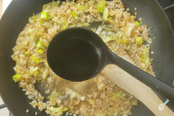 Receita de Risoto de carne com alho-poró - Passo 7