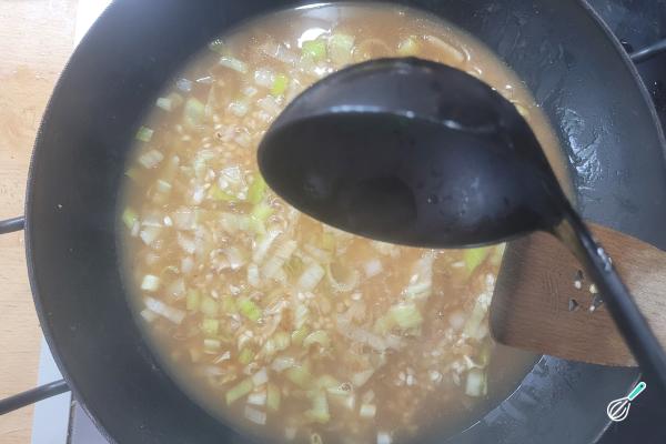 Receita de Risoto de carne com alho-poró - Passo 8