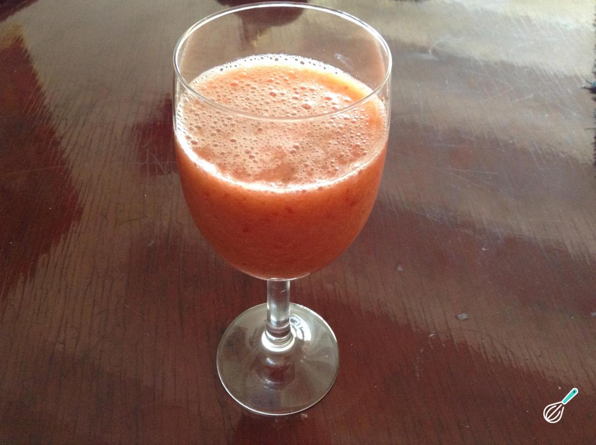 Suco de melão e morango com baixo teor de calorias