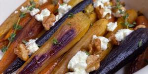 Receita de Cenoura assada com nozes e feta