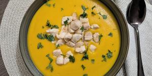 Receita de Sopa de cenoura com frango