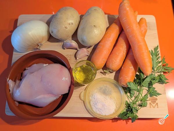 Receita de Sopa de cenoura com frango - Passo 1