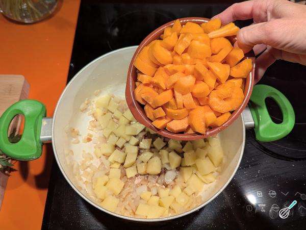 Receita de Sopa de cenoura com frango - Passo 5