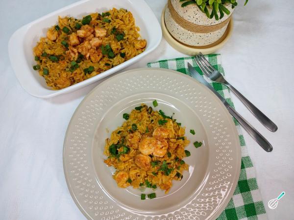 Receita de Camarão com arroz simples