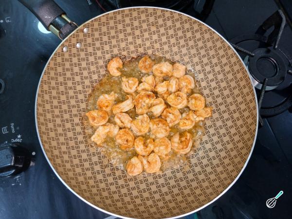 Receita de Camarão com arroz simples - Passo 4