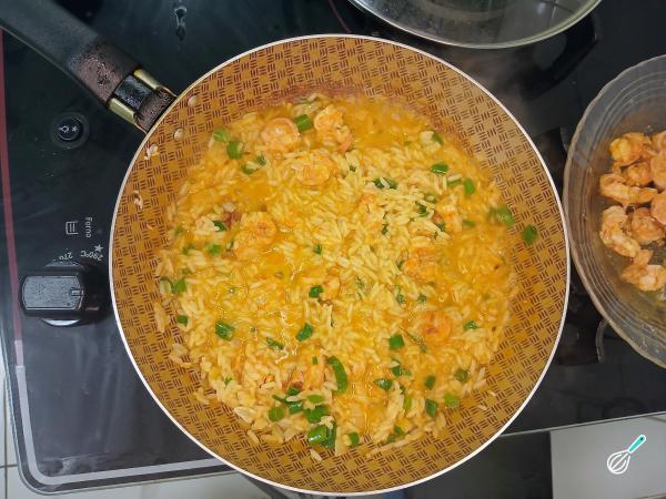 Receita de Camarão com arroz simples - Passo 8