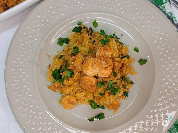 Receita de Camarão com arroz simples - Passo 9