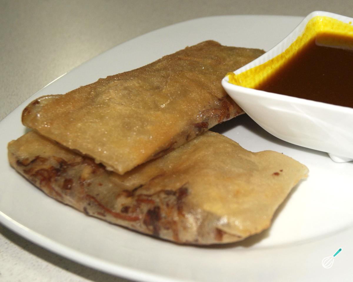 Receita de Harumaki de carne com legumes