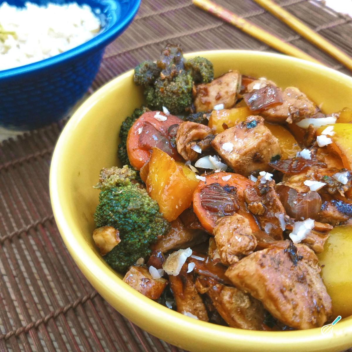 Receita de Frango xadrez fit