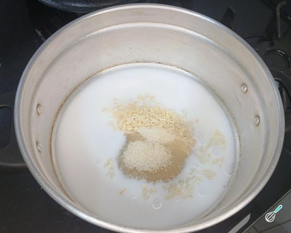Receita de Arroz doce sem leite - Passo 2