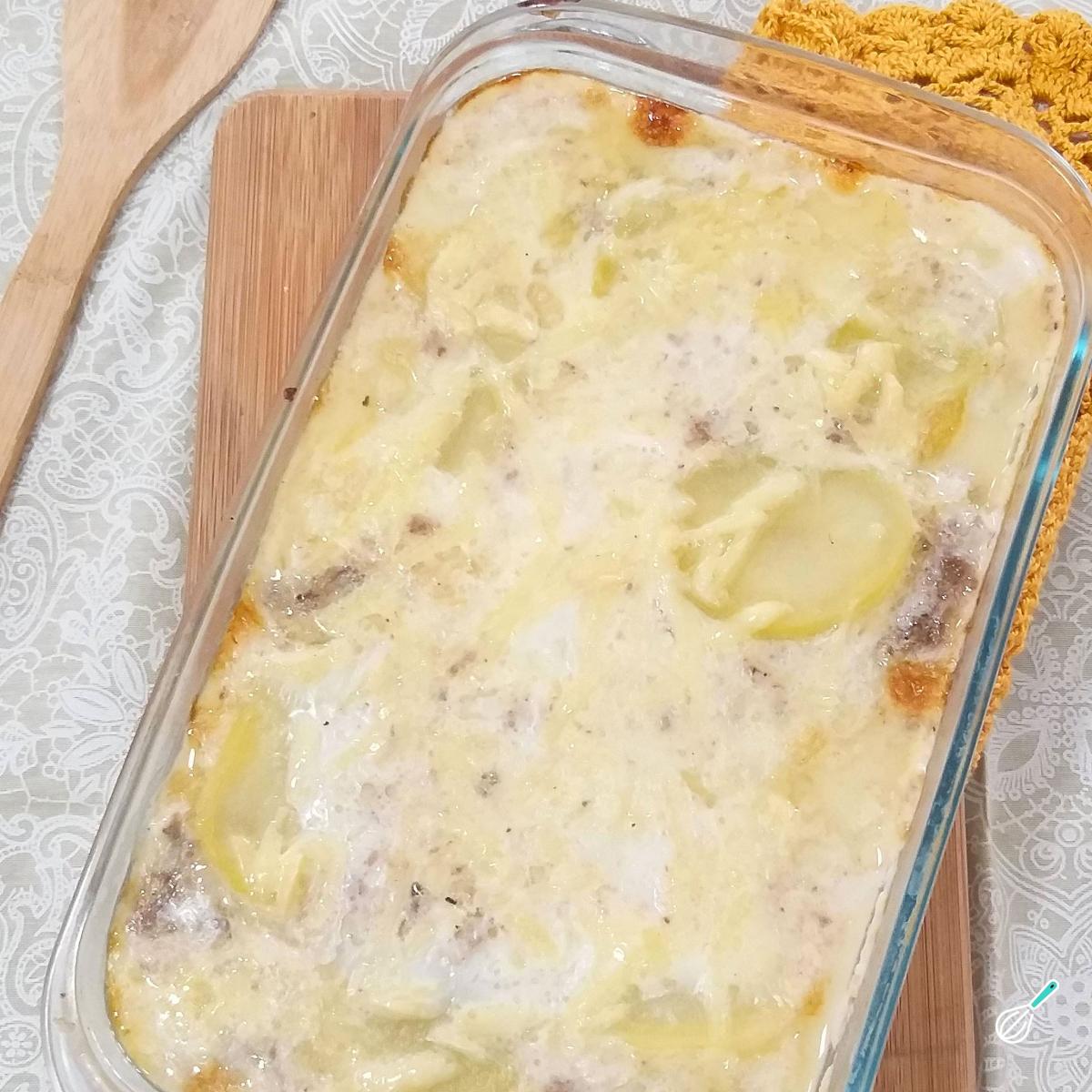 Receita de Batata recheada na travessa