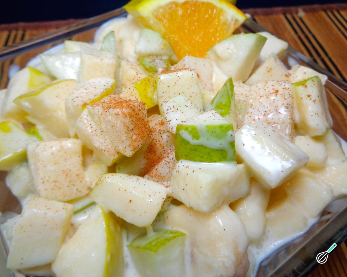 Receita de Salada de frutas com creme de leite e leite condensado