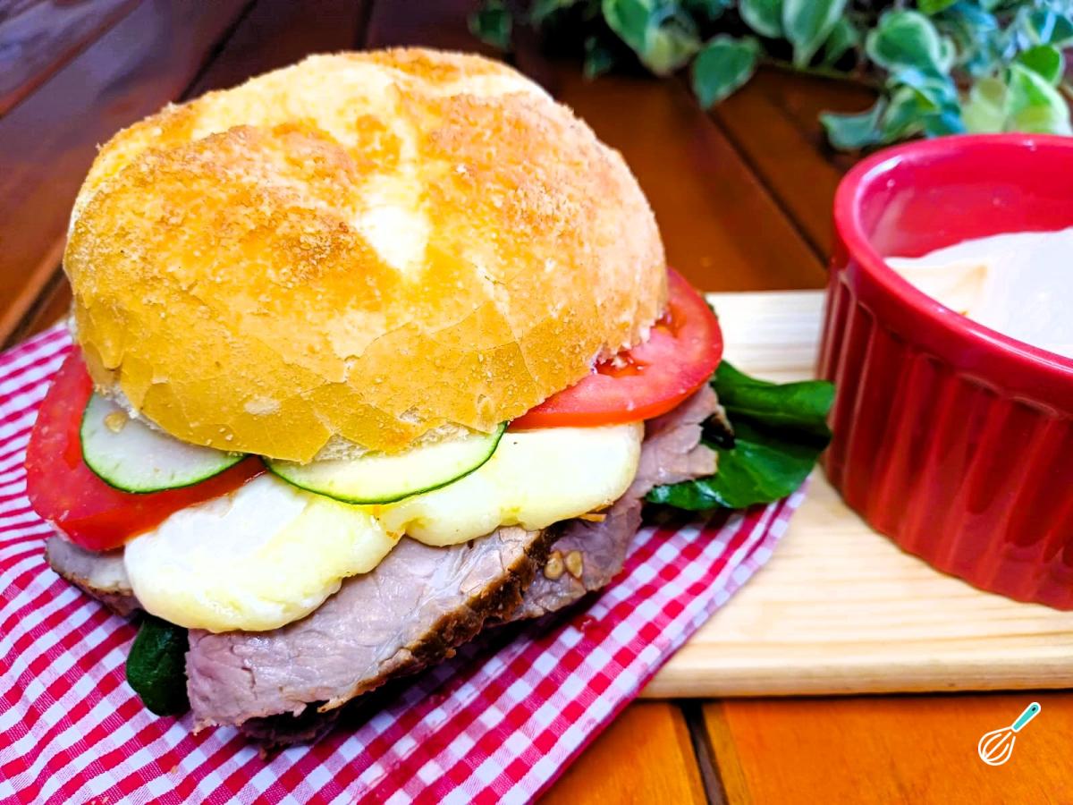 Receita de Sanduiche de rosbife