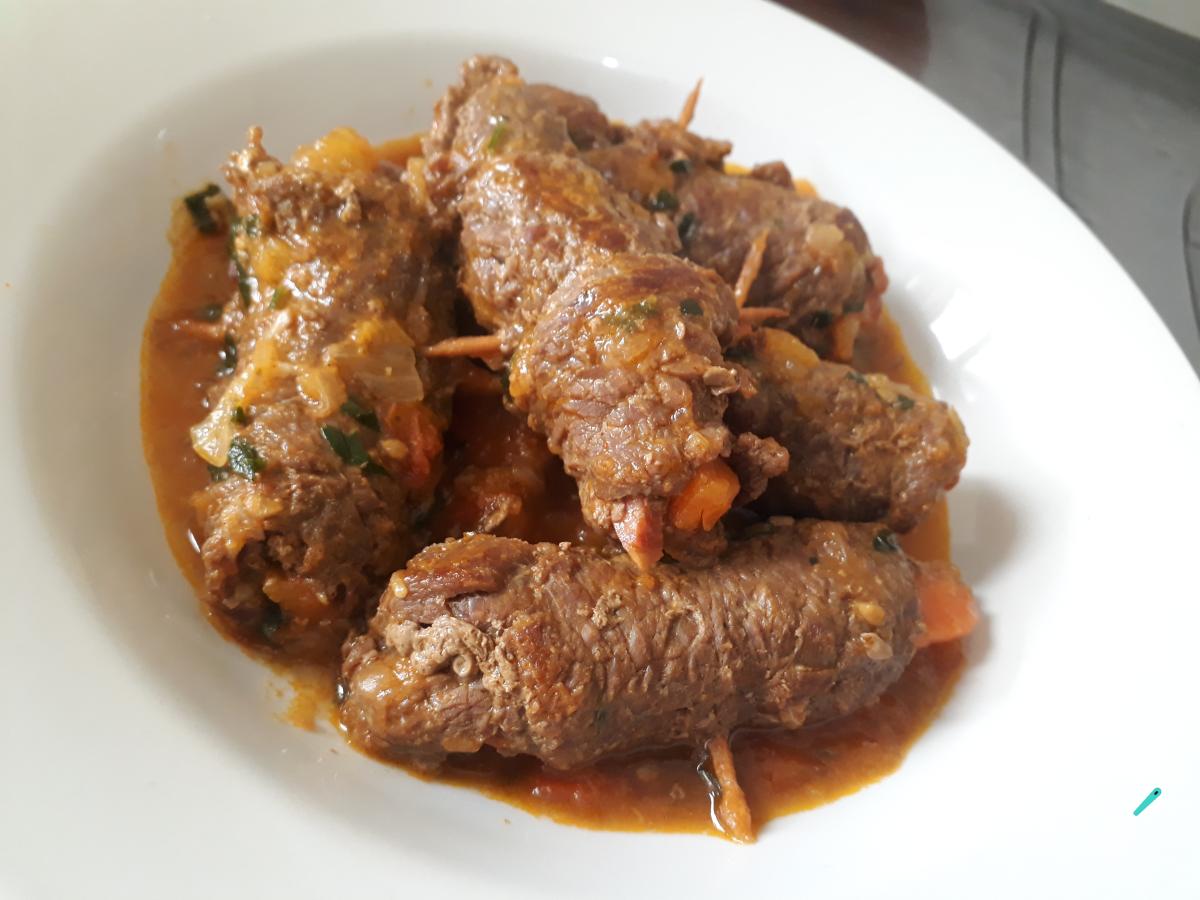 Receita de Bife à rolê ao molho