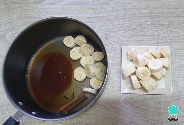 Receita chimia (doce) de banana (medida em porções)