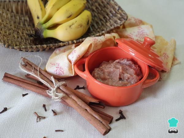 Schmier (chimia, doce, muss) de banana sem açúcar