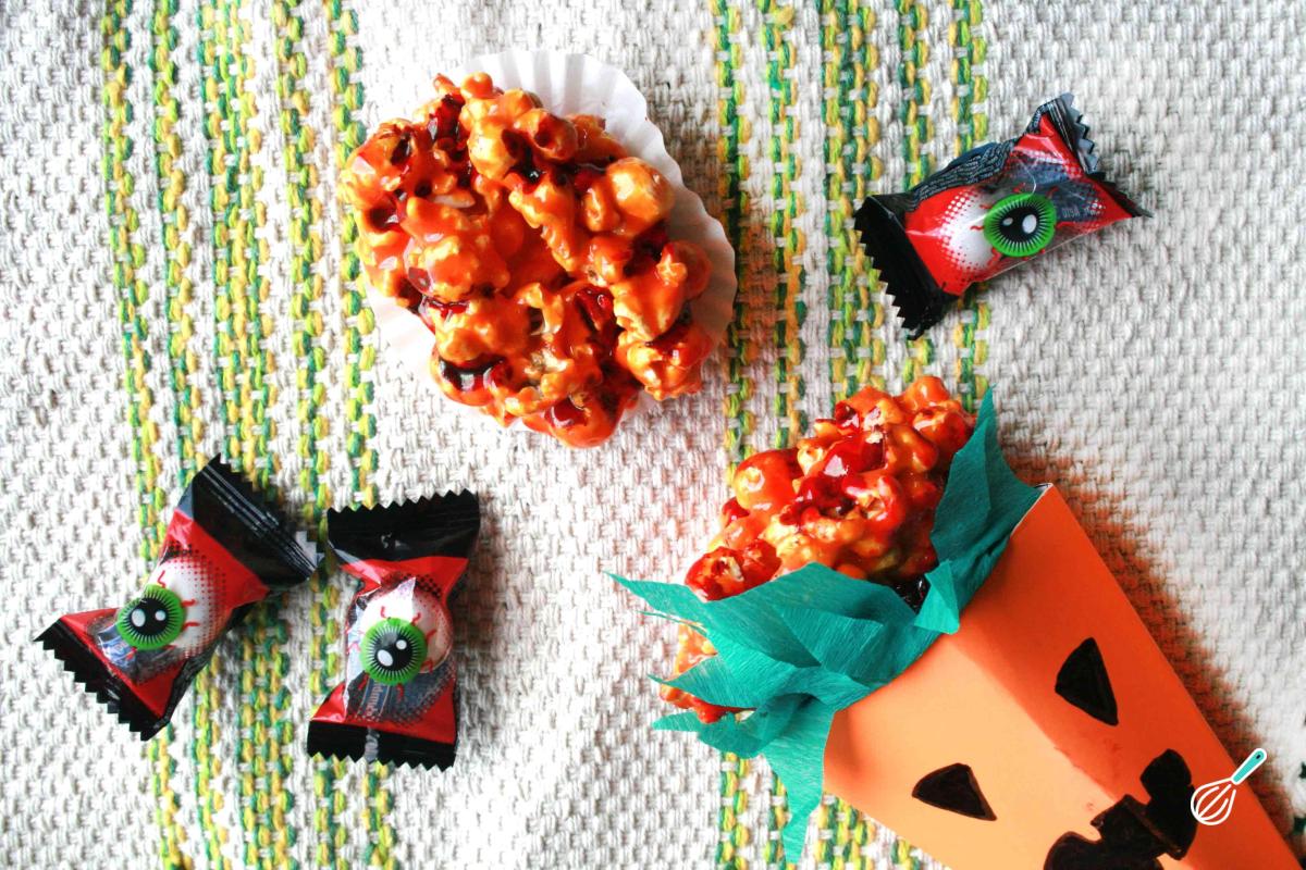 Receita de Pipoca para o Halloween - em forma de cérebro