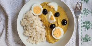Receita de Arroz com creme de galinha