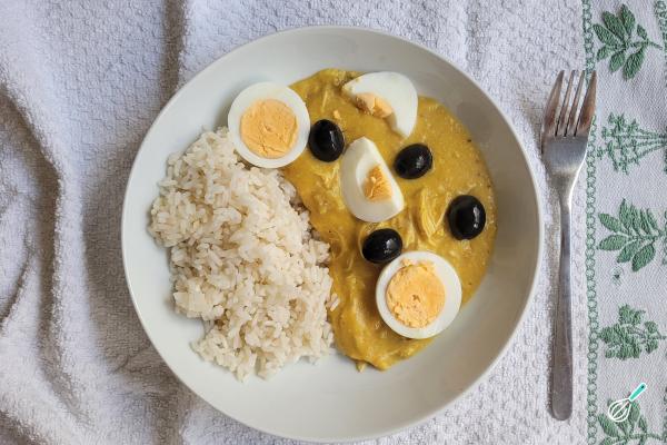 Receita de Arroz com creme de galinha