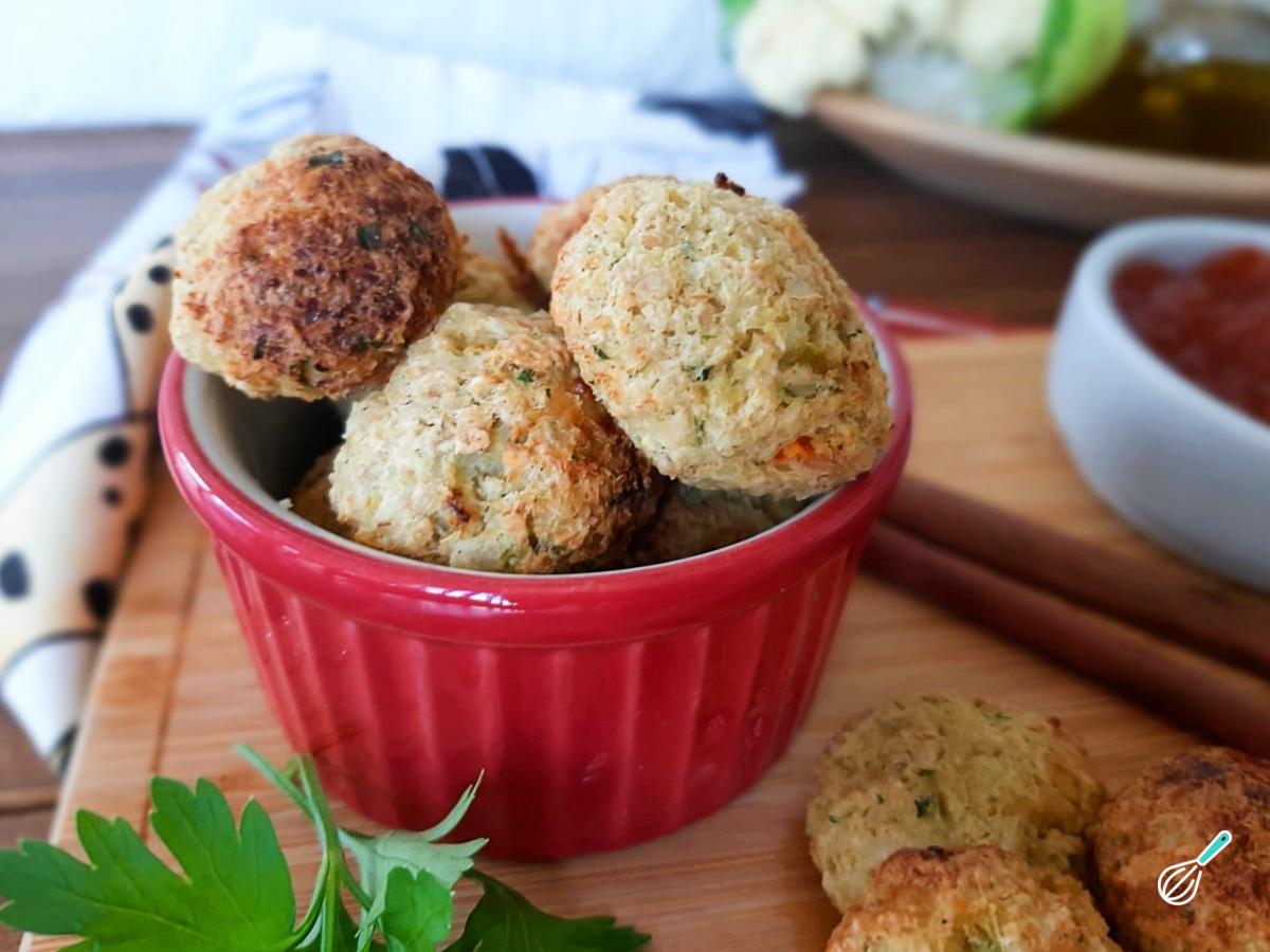 Receita de Bolinho de couve-flor na airfryer