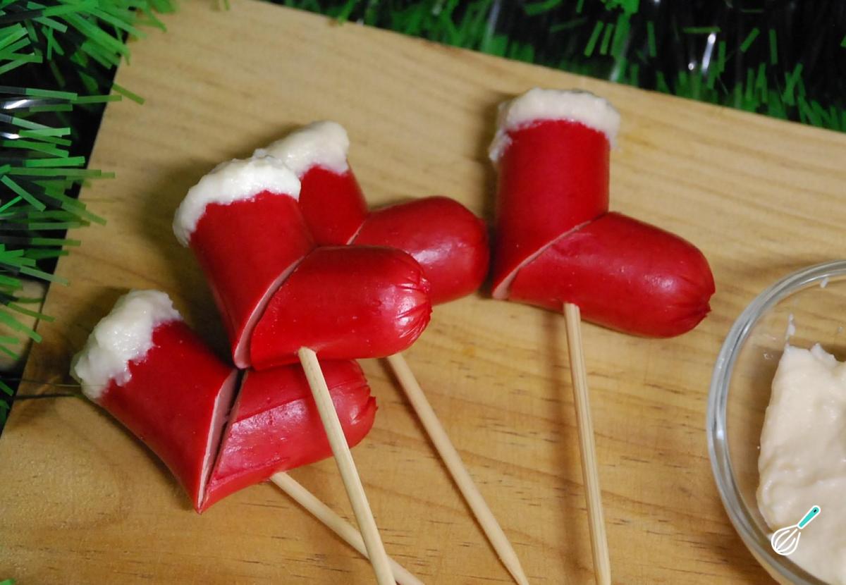 Receita de Petisco de salsicha para o Natal