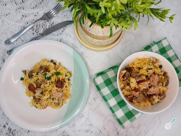 Receita de Arroz carreteiro com sobras de churrasco
