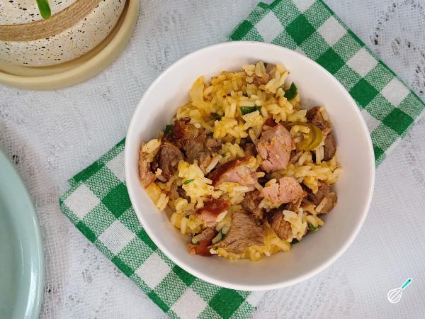 Receita de Arroz carreteiro com sobras de churrasco - Passo 6