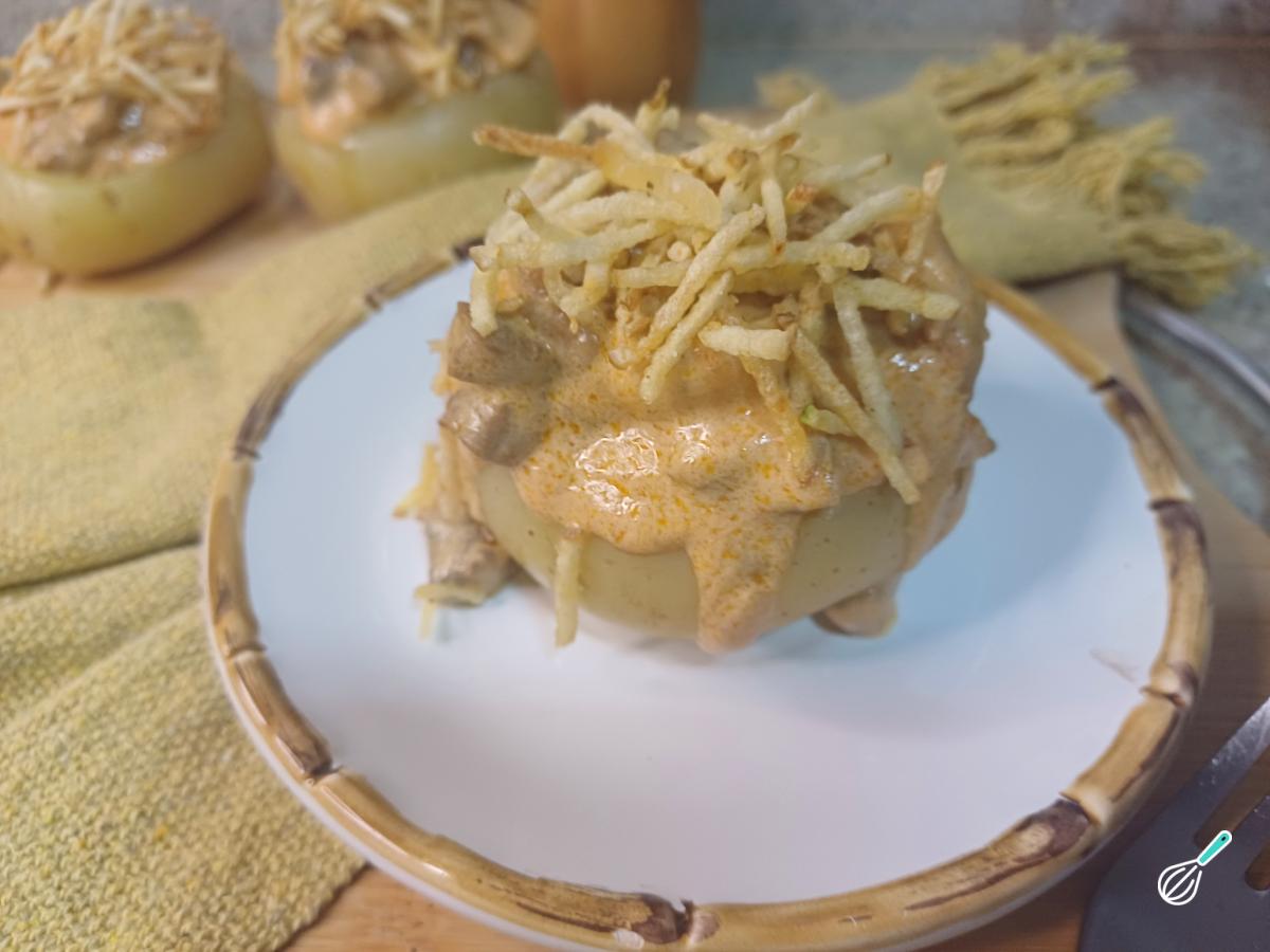 Receita de Batata recheada com strogonoff