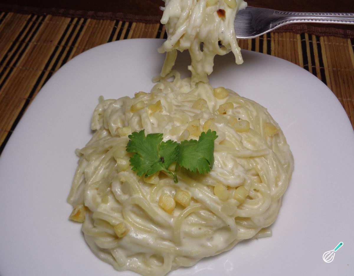 Receita de Macarrão com creme de milho verde
