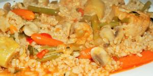 Receita de Arroz integral com legumes