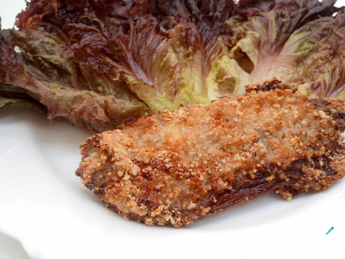 Receita de Bife à milanesa empanado com queijo