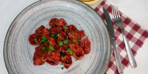 Receita de Macarrão de beterraba