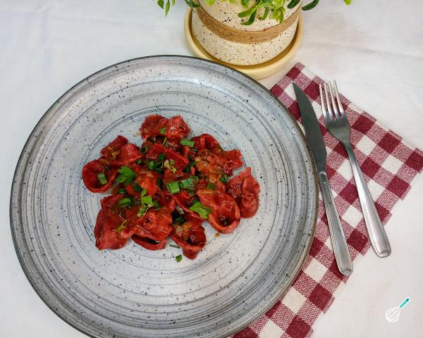 Receita de Macarrão de beterraba