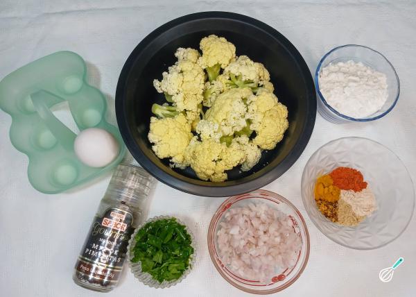 Receita de Pãozinho de couve-flor low carb - Passo 1