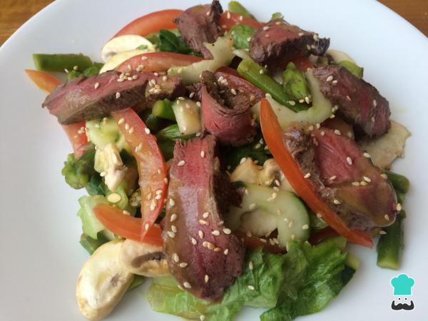 Receita de Salada com carne bovina patinho - Passo 6