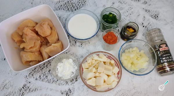 Receita de Frango com palmito - Passo 1